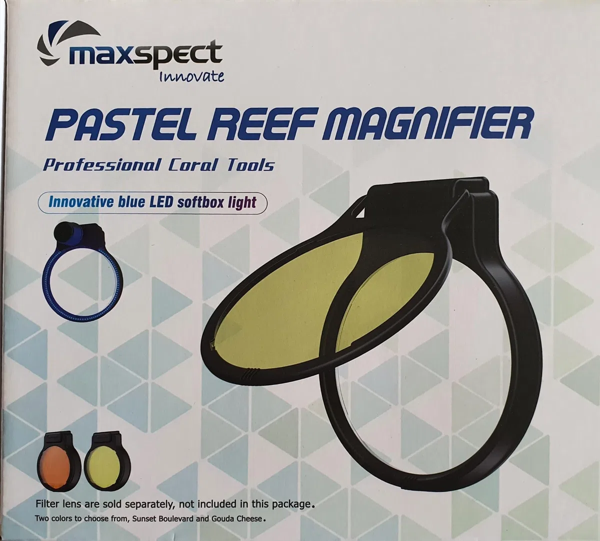 Maxspect Pastel Reef Magnifier Standard - Lente d'Ingrandimento con LED + filtri in 2 Colori - per osservazione Coralli in Vasca Acquario Marino Reef barriera
