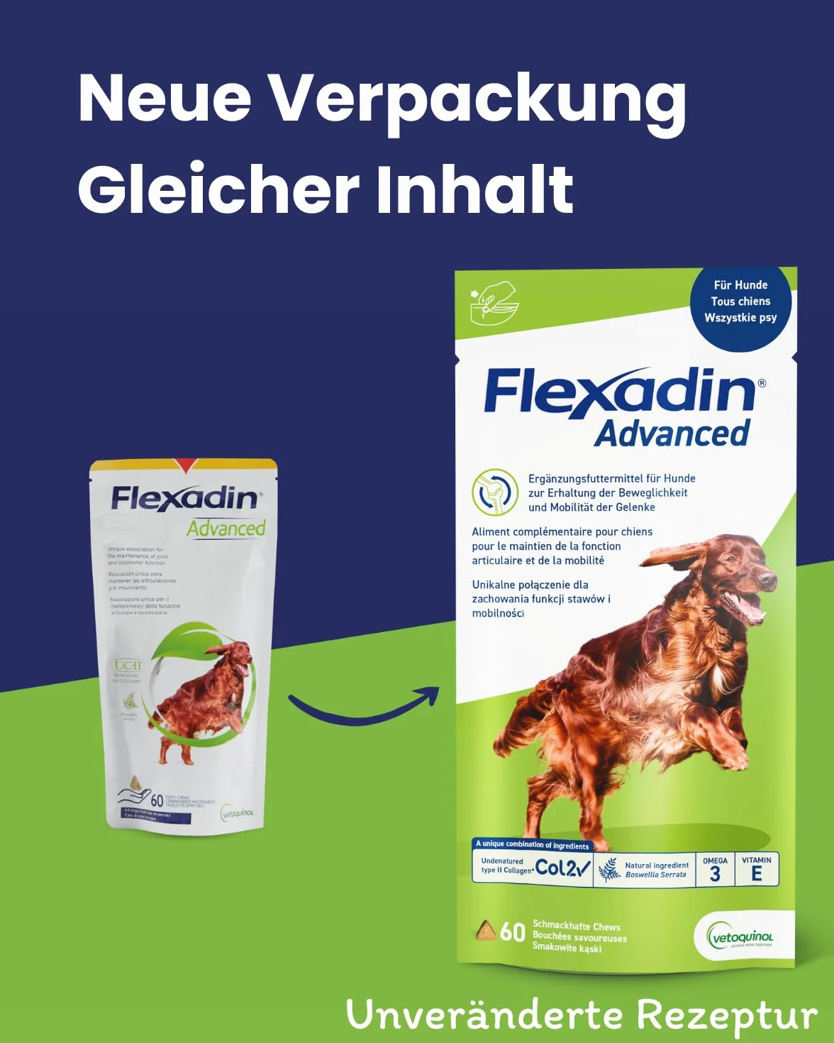 Vetoquinol Flexadin Advanced- snacks for dogs- 60 tablets
