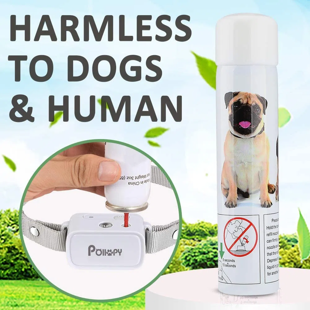 Collare di addestramento per cani alla citronella con telecomando, 3 modalità di utilizzo: spray/vibrazione/segnale acustico, collare antiabbaio spray umano e sicuro, ricaricabile portata 300M