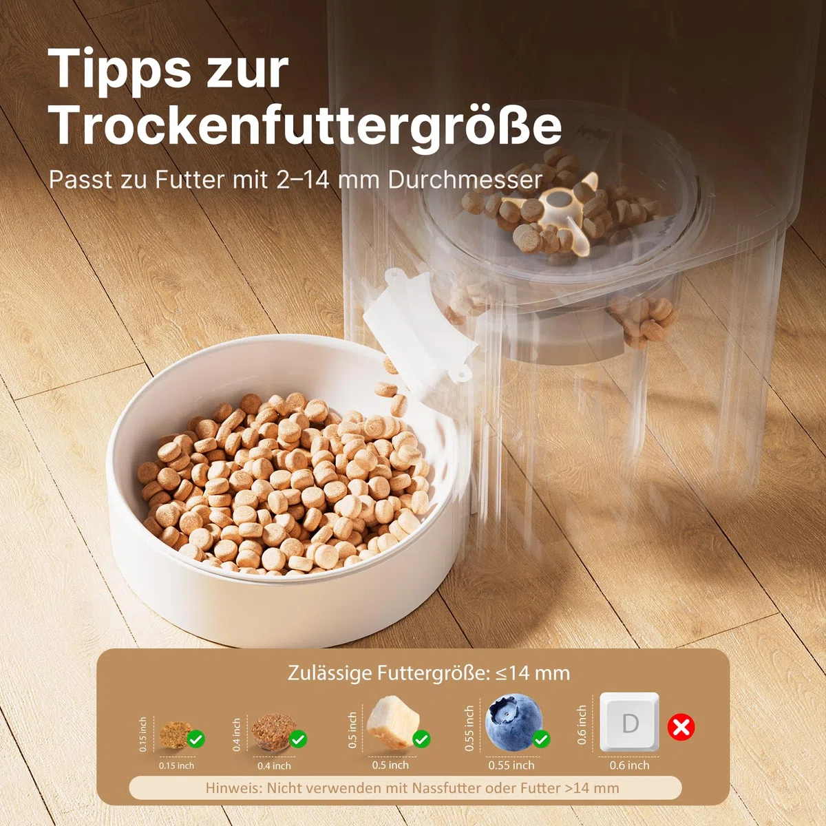 Mangiatoia automatica per gatti, 5 l, grande capacità, 2,4 GHz/5 GHz WiFi intelligente con controllo app, 1-10 pasti al giorno, mangiatoia per gatti e cani