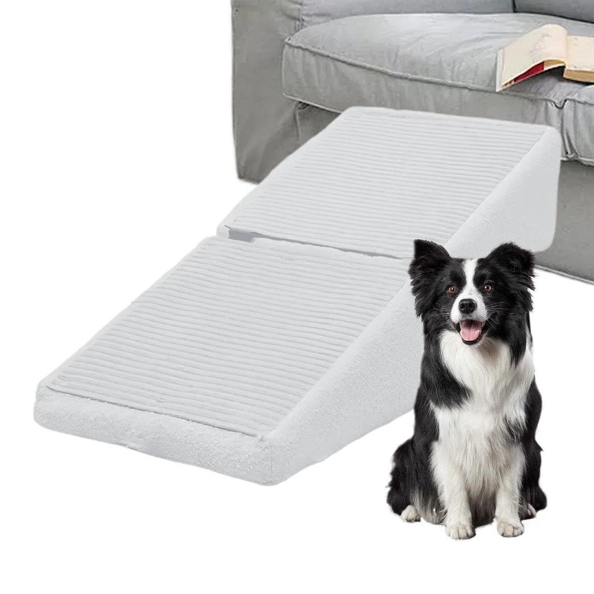 Rampa Cani Divisa Per Letto E Divano, Rampa Pieghevole Cani, Sgabello Antiscivolo Gradini Divisi Per Canis Piccola Taglia Gatti, Sgabello Multifunzionale Resistente Allusura Scale Canis Gatti