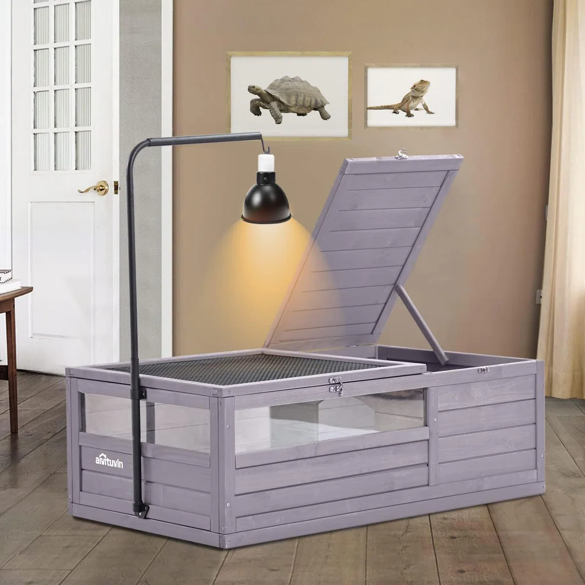 Aivituvin Recinzioni in legno tartaruga, gabbia per rettili all'aperto dell'habitat della tartaruga Versione aggiornata
